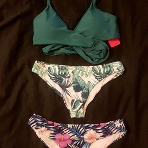NWT 3 Pieces in Total -  2 Piece Bikini Suit + Extra Bottom!